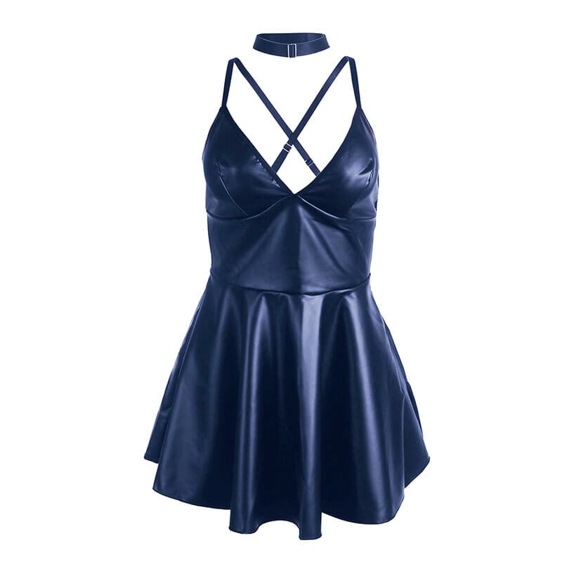 SUBBLIME - 955427 DRESS WITH BLUE LEATHER STRAPS L/XL thumb 5