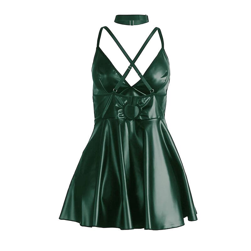 SUBBLIME - 955434 DRESS WITH GREEN LEATHER STRAPS S/M thumb 6