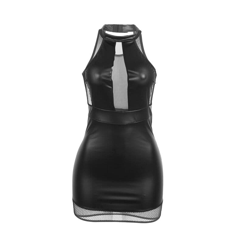 SUBBLIME - 955489 HALTER NECK DRESS WITH TRANSPARENCIES BLACK L/XL thumb 4