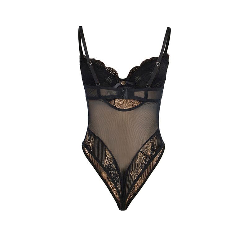 SUBBLIME - 955625 LACE BODYSUIT WITH BOTTOM CLOSURE BLACK L/XL thumb 5