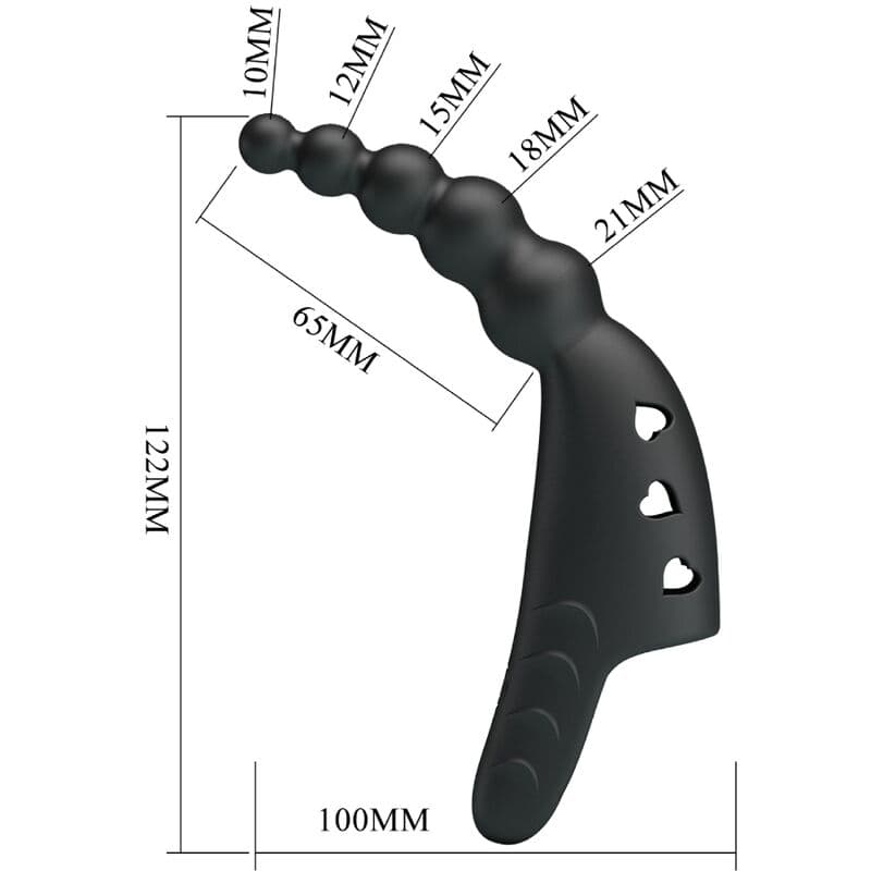 PRETTY LOVE - JORDIN FINGER VIBRATOR 10 VIBRATIONS BLACK thumb 7