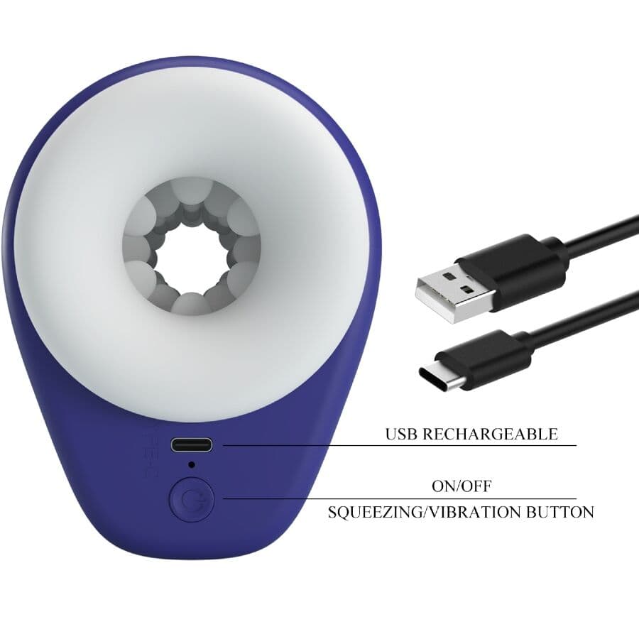 PRETTY LOVE - DJ LADY MALE MASTURBATOR WITH VIBRATION 5 SETTINGS PURPLE thumb 10