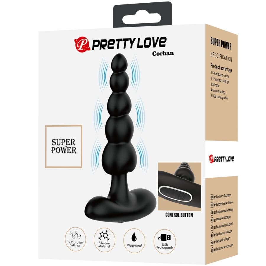 PRETTY LOVE - CORBAN ANAL VIBRATOR 10 VIBRATIONS BLACK thumb 10