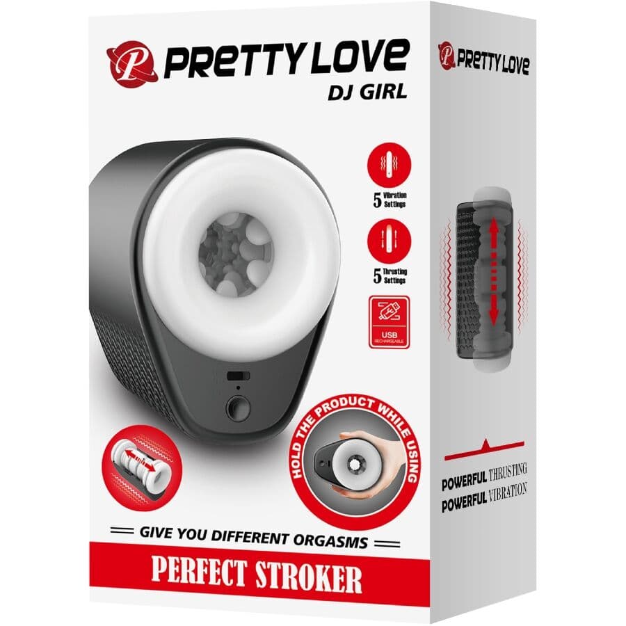 PRETTY LOVE - DJ GIRL MALE MASTURBATOR WITH VIBRATION 5 SETTINGS NEGRO thumb 11
