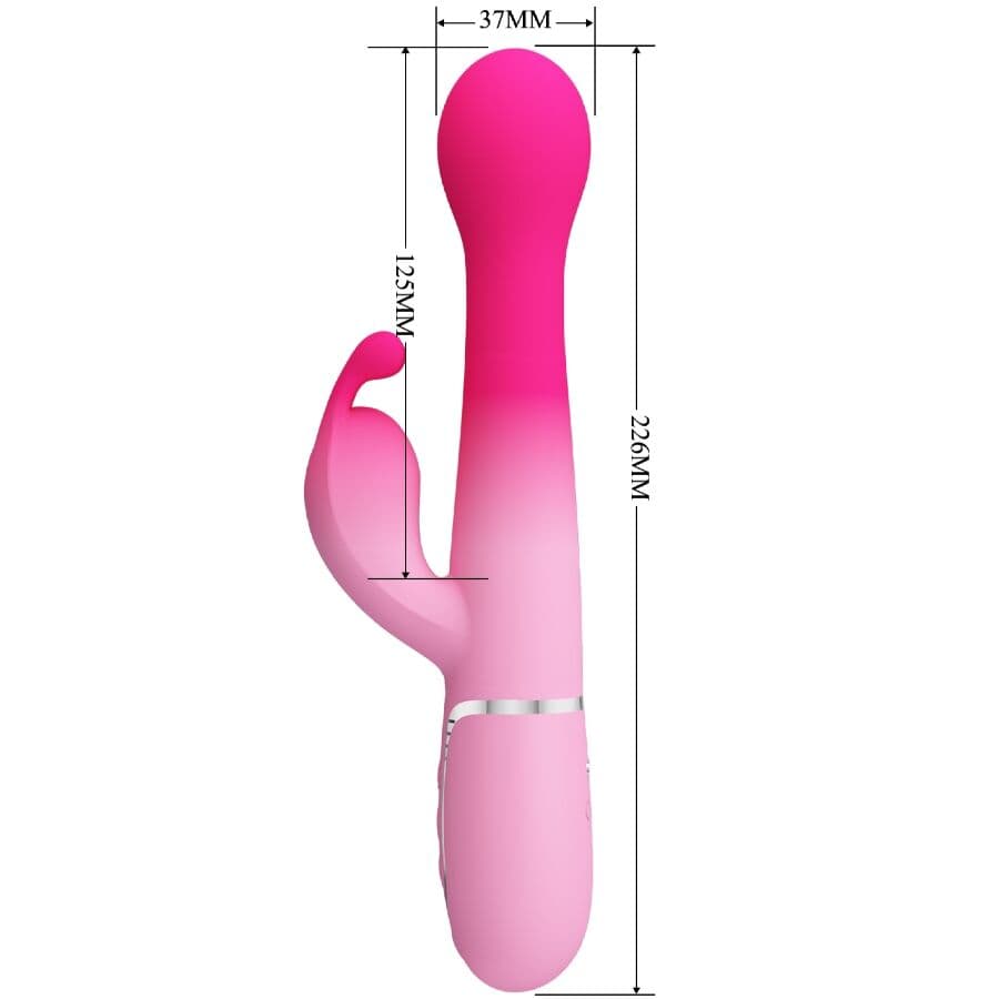 PRETTY LOVE - DEJON 3 IN 1 MULTIFUNCTION RABBIT VIBRATOR PINK thumb 8