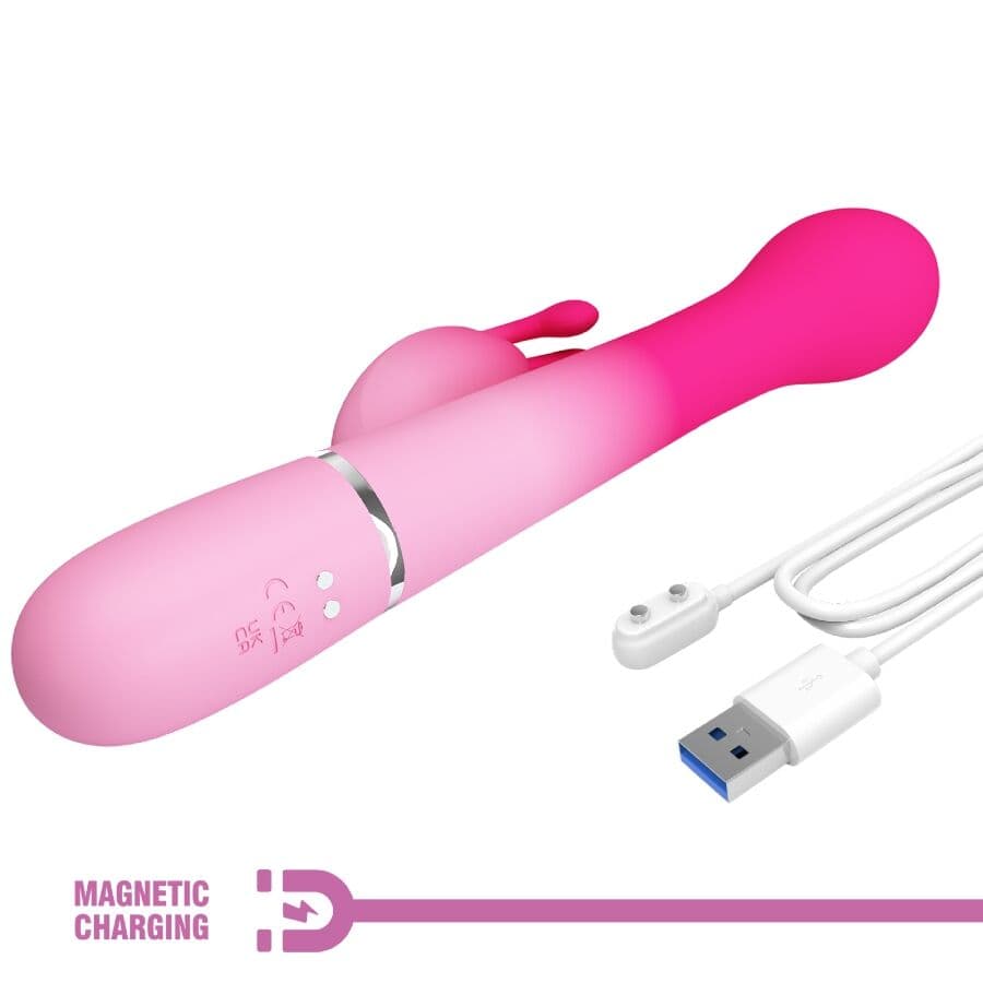 PRETTY LOVE - DEJON 3 IN 1 MULTIFUNCTION RABBIT VIBRATOR PINK thumb 10