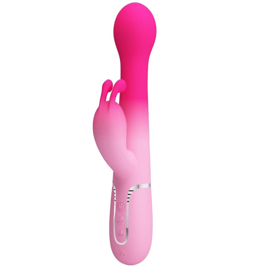 PRETTY LOVE - DEJON 3 IN 1 MULTIFUNCTION RABBIT VIBRATOR PINK thumb 2