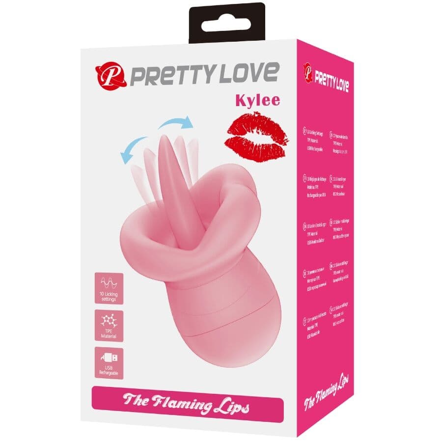 PRETTY LOVE - KYLEE TONGUE CLITORIS STIMULATOR 10 VIBRATIONS NUDE PINK thumb 9