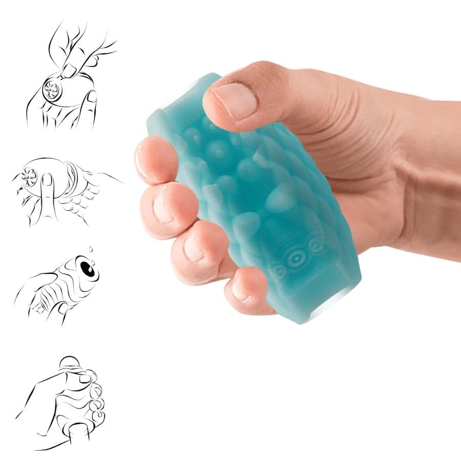 PRETTY LOVE - ATHENA EROS SILICONE MALE MASTURBATOR SKY BLUE thumb 6