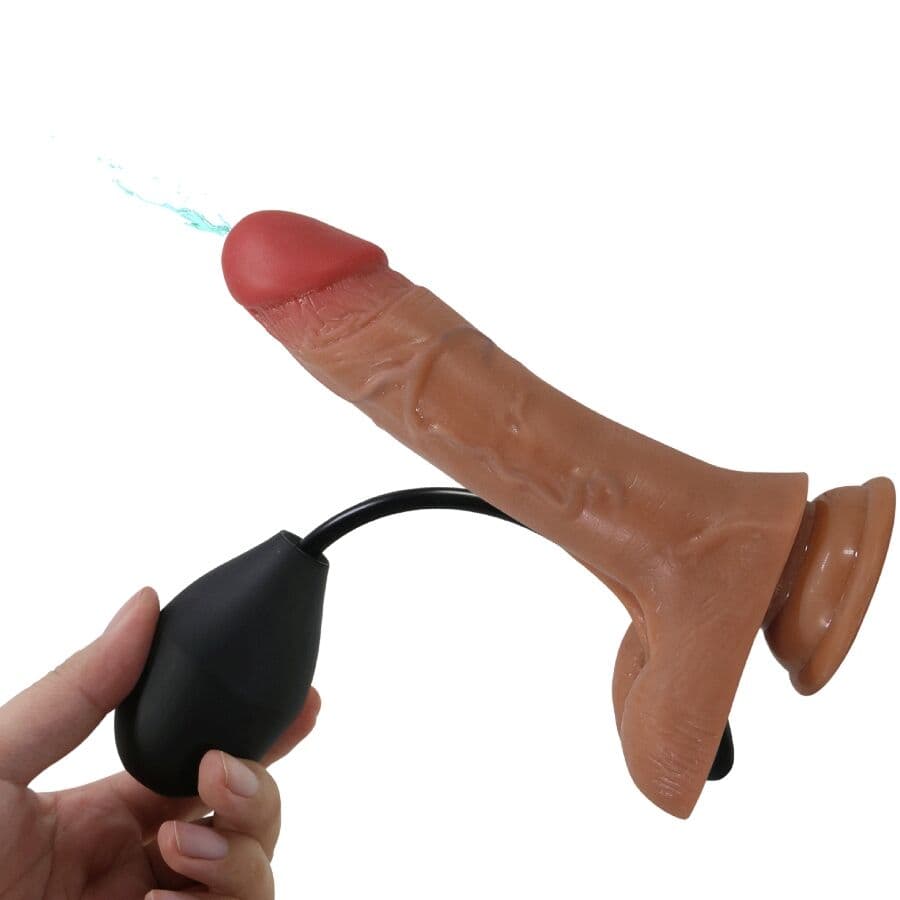 PRETTY LOVE - UNIVERSAL HARNESS BRIEFS WITH VIBRATING AND SQUIRTING DILDO 15.5 CM MULATO thumb 5