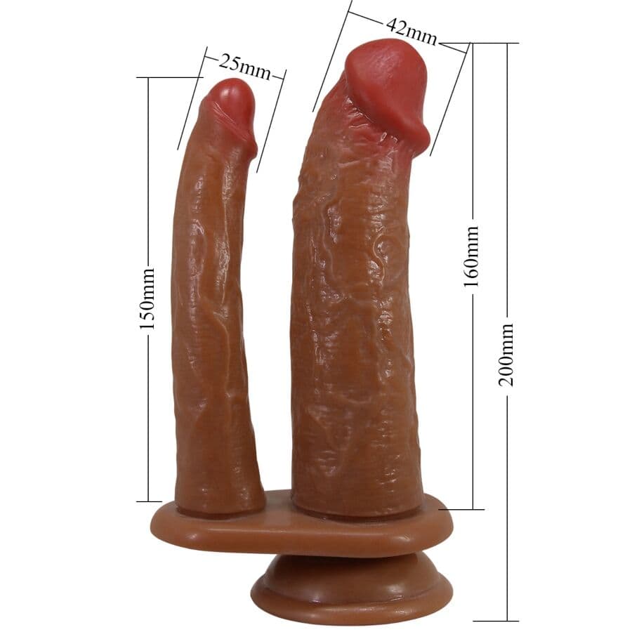 PRETTY LOVE - GORAN DOUBLE DILDO REALISTIC NATURAL MULATO thumb 5
