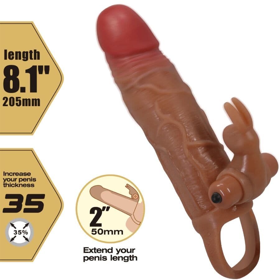 PRETTY LOVE - OSMAR PENIS SLEEVE + VIBRATING CLITORIS STIMULATOR thumb 6