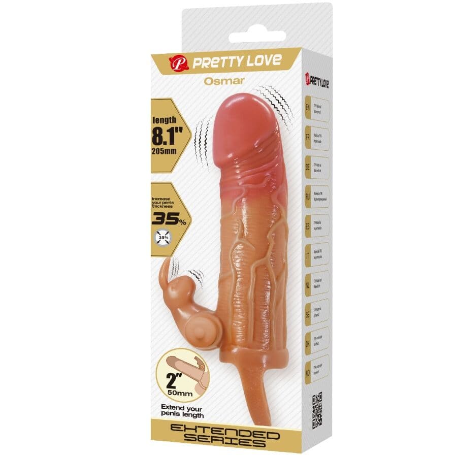 PRETTY LOVE - OSMAR PENIS SLEEVE + VIBRATING CLITORIS STIMULATOR thumb 9