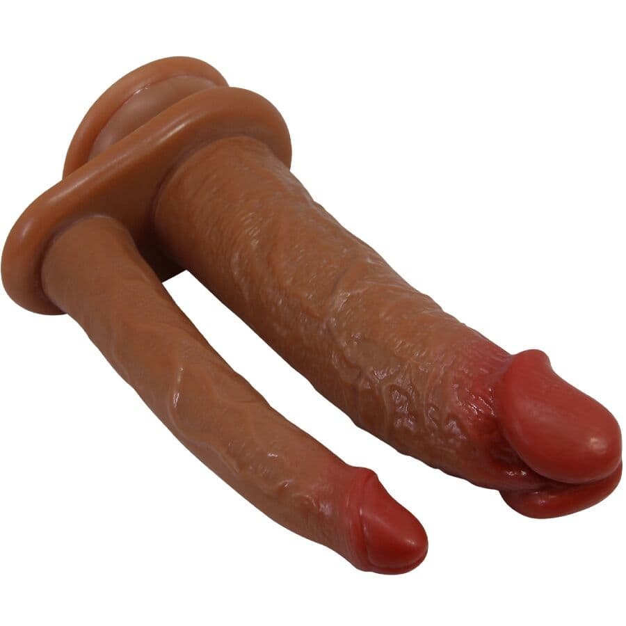 PRETTY LOVE - HULBERT DOUBLE REALISTIC DILDO WITH VIBRATION MULATO thumb 3