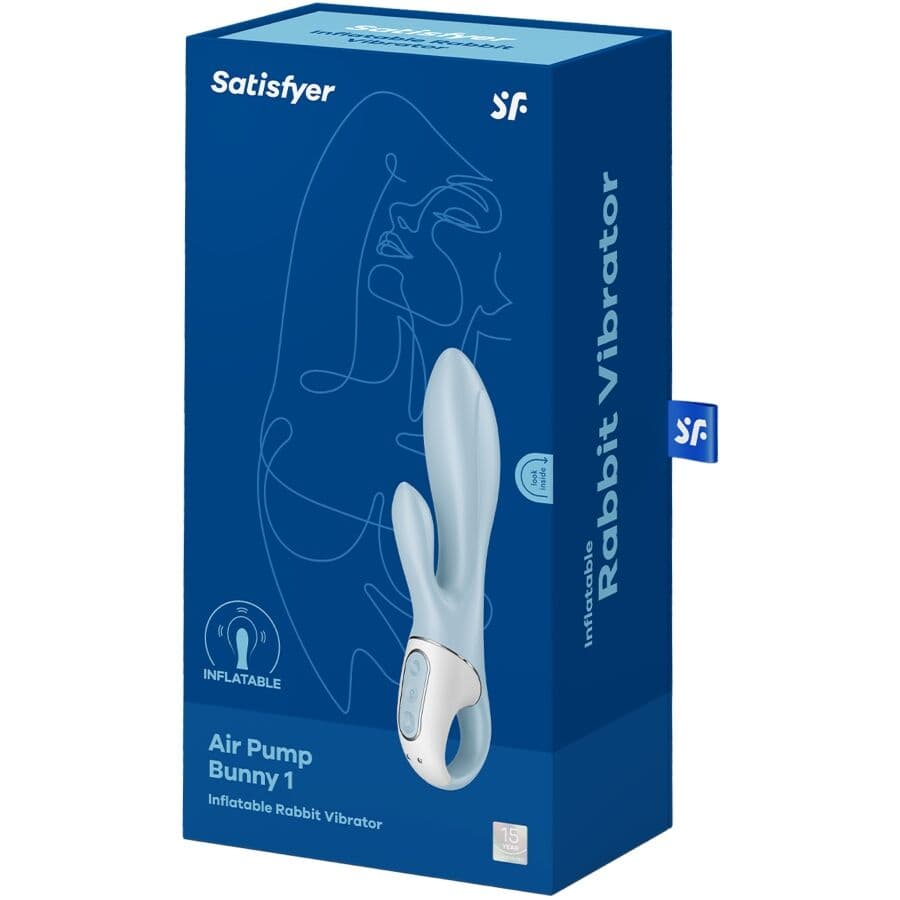 SATISFYER - AIR PUMP BUNNY 1 INFLATABLE RABBIT VIBRATOR BLUE thumb 6