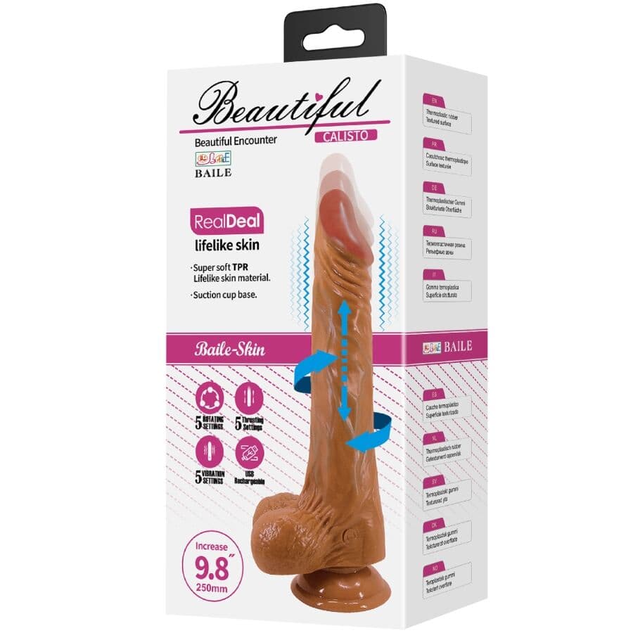 BAILE - CALISTO REALISTIC DILDO 24 CM FLESH thumb 10