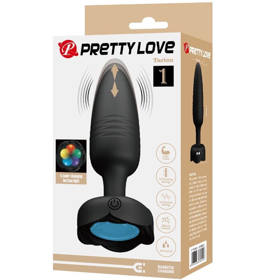 PRETTY LOVE - TARION ANAL PLUG WITH  LED LIGHT BLACK 12.5 CM thumb 9