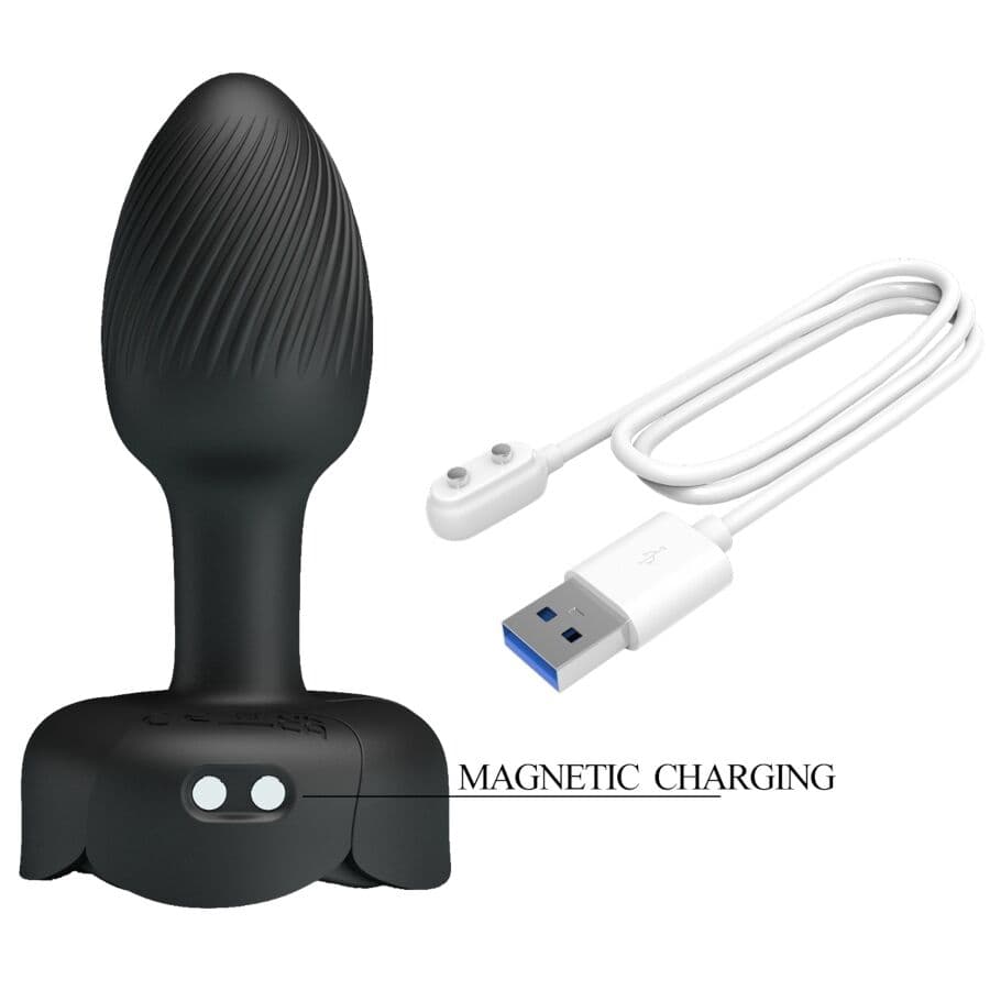 PRETTY LOVE - OLMAN ANAL PLUG WITH  LED LIGHT BLACK 8.8 CM thumb 7