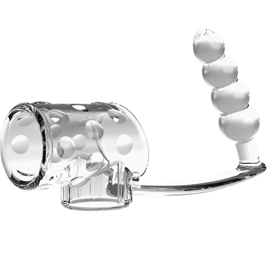 PRETTY LOVE - PENIS SLEEVE WITH ANAL PLUG TRANSPARENT thumb 2
