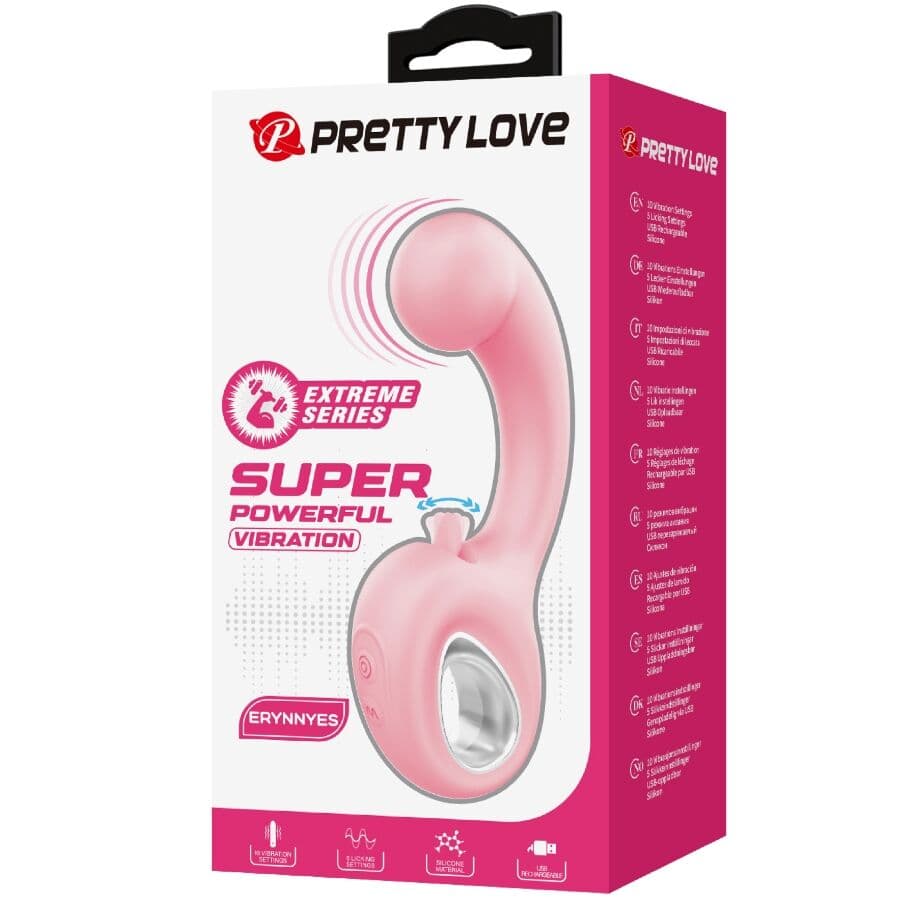 PRETTY LOVE - ERYNNYES G-SPOT VIBRATOR + CLITORIS STIMULATOR 10 VIBRATIONS PINK thumb 10