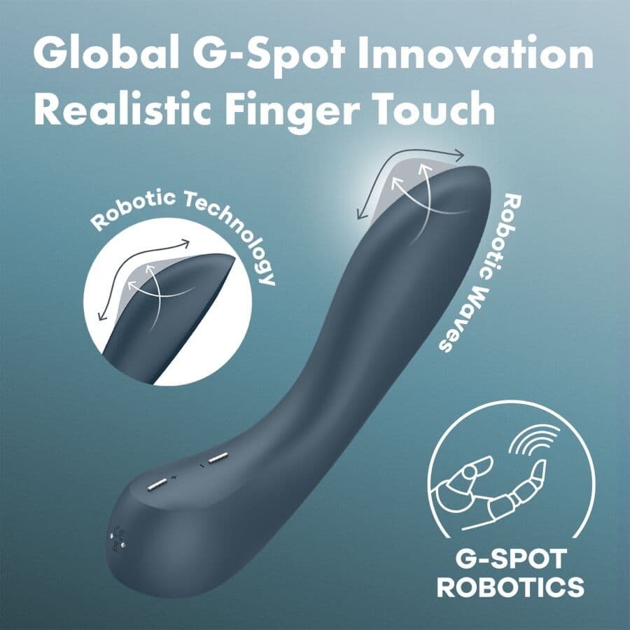 SATISFYER - G-SPOT WAVE 4 12 VIBRATIONS PROGRAM VIBRATOR DARK GREY thumb 6