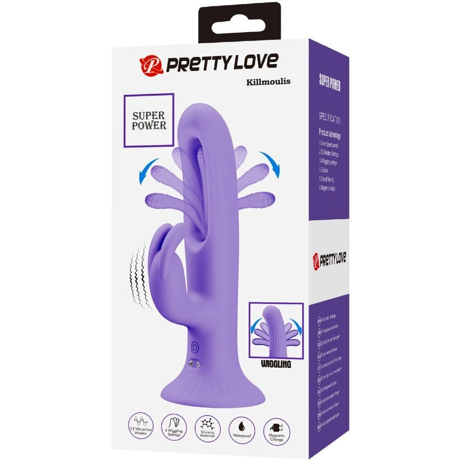 PRETTY LOVE - KILLMOULIS RABBIT VIBRATOR 12 VIBRATION MODES PURPLE thumb 9