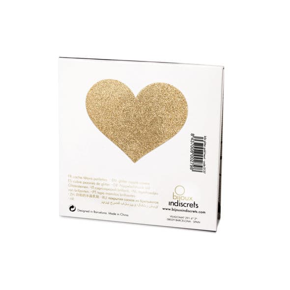 BIJOUX - INDISCRETS FLASH GOLDEN HEART NIPPLE COVERS thumb 3