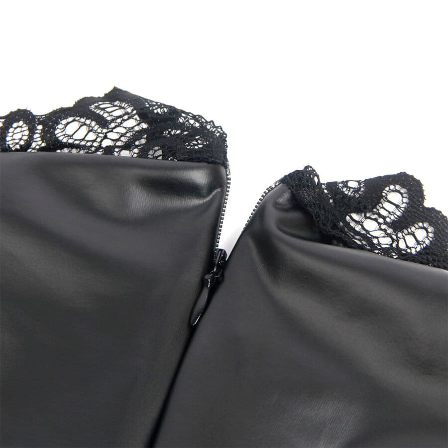 SUBBLIME - 957544 LACE COLLAR LEATHER DRESS BLACK S/M thumb 6