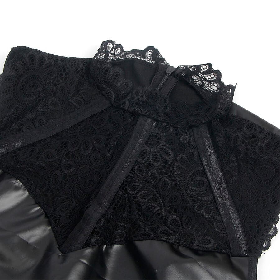 SUBBLIME - 957544 LACE COLLAR LEATHER DRESS BLACK S/M thumb 5