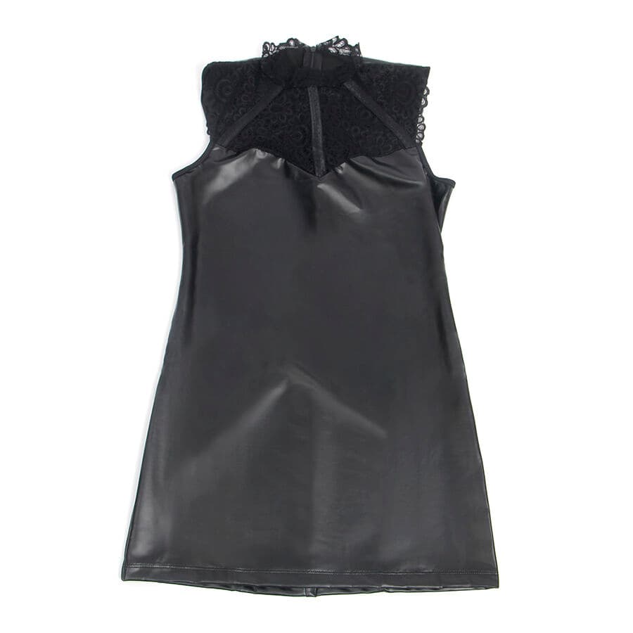 SUBBLIME - 957551 LACE COLLAR LEATHER DRESS BLACK L/XL thumb 4