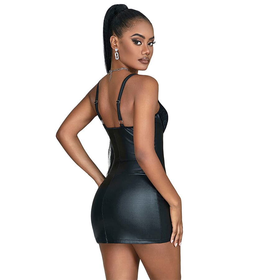 SUBBLIME - 957575  LEATHER ZIP DRESS BLACK L/XL thumb 4
