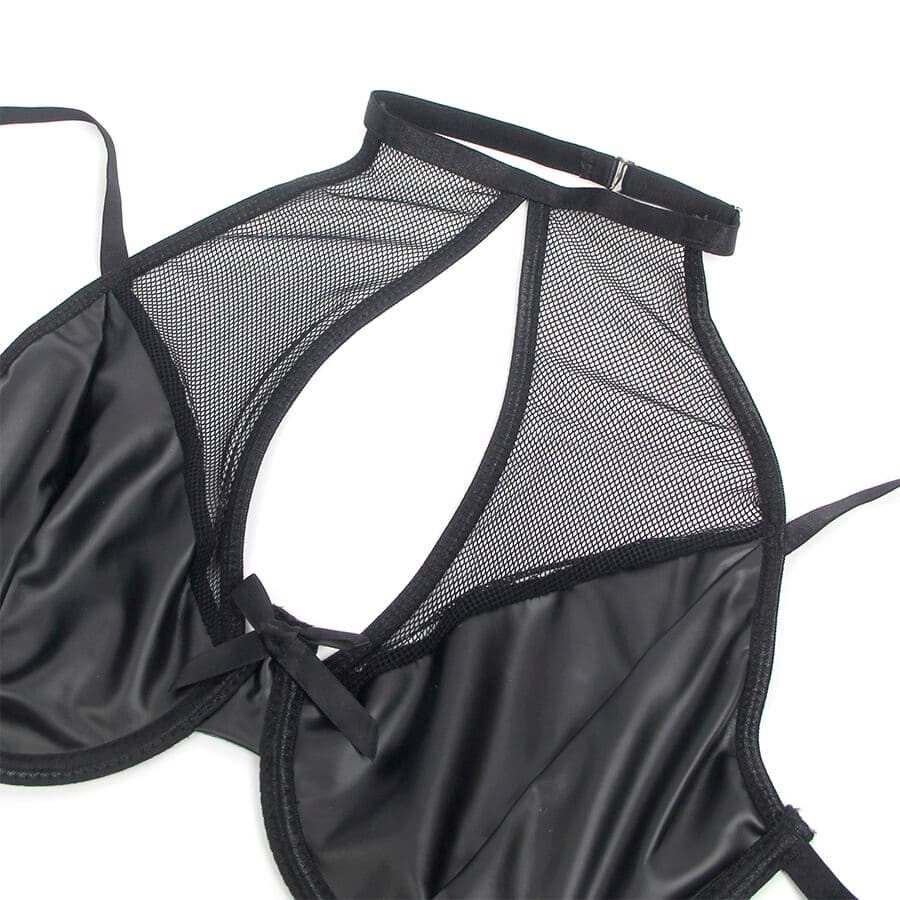 SUBBLIME - 957582 LEATHER BRA AND SKIRT SET BLACK S/M thumb 5