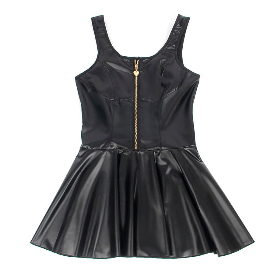 SUBBLIME - 957674 HEART ZIPPER LEATHER DRESS BLACK L/XL thumb 5