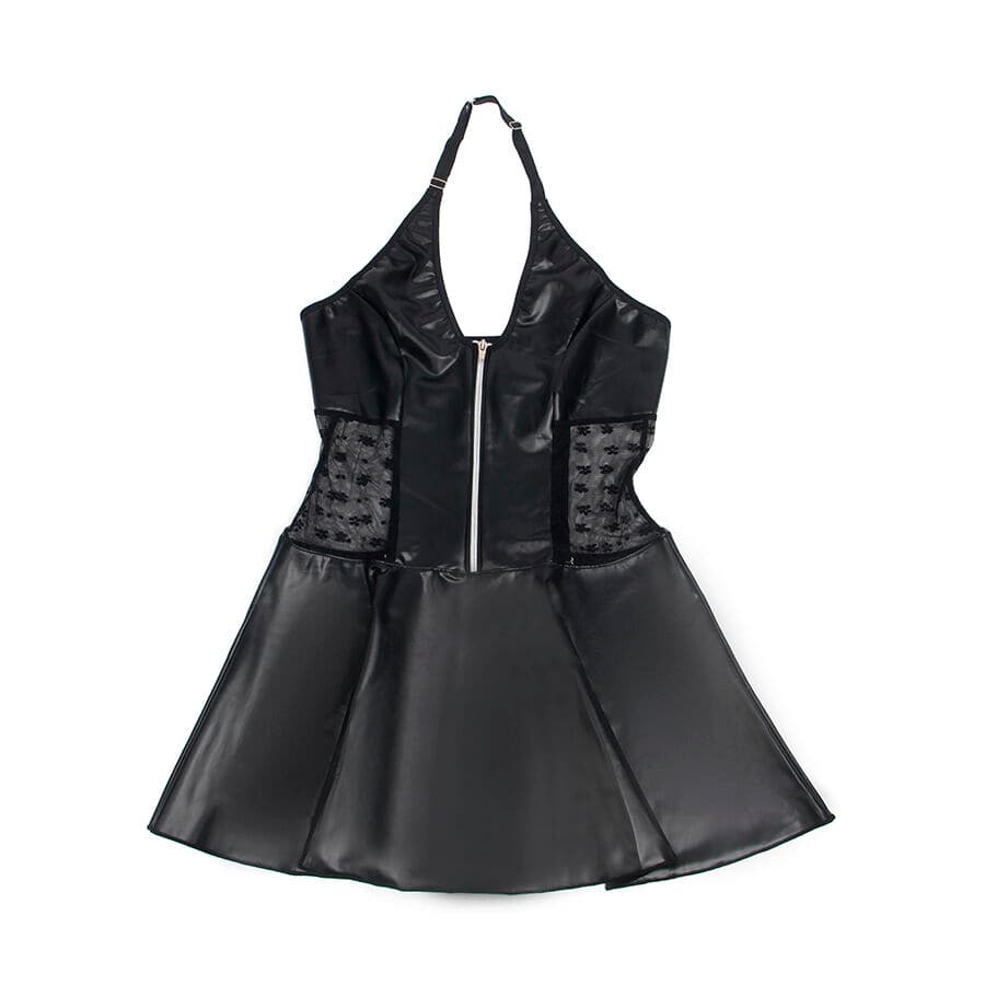 SUBBLIME - 957704 LACE ZIPPER LEATHER DRESS BLACK S/M thumb 5