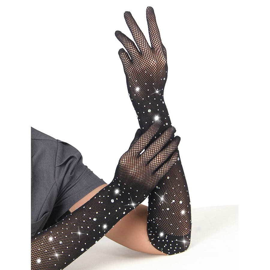 SUBBLIME - 957469SHINE TRANSPARENT GLOVES BLACK S/M thumb 3