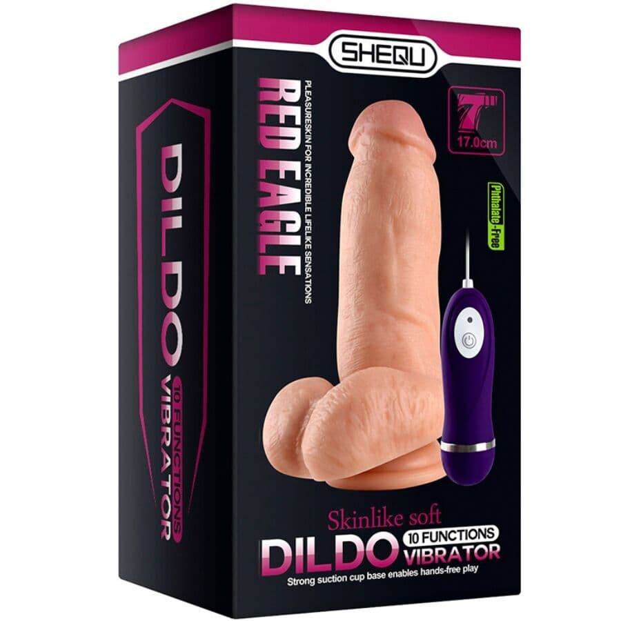 SHEQU - RED EAGLE VIBRATOR DILDO WITH REMOTE CONTROL 17 CM thumb 7