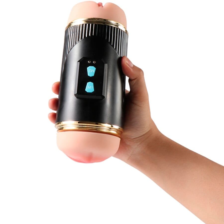 SHEQU - KAY DOUBLE MASTURBATOR WITH DUAL MOUTH AND VAGINA VIBRATION thumb 5
