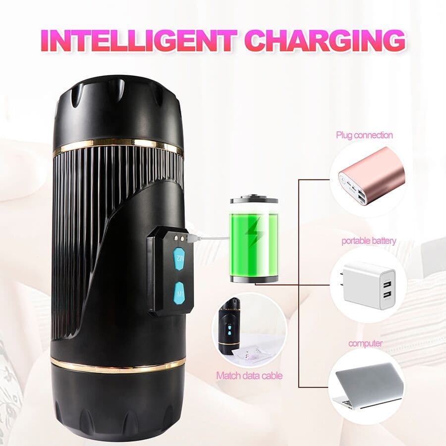 SHEQU - KAY DOUBLE MASTURBATOR WITH DUAL MOUTH AND VAGINA VIBRATION thumb 14