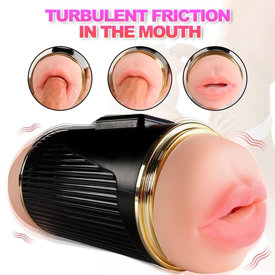SHEQU - KAY DOUBLE MASTURBATOR WITH DUAL MOUTH AND VAGINA VIBRATION thumb 16