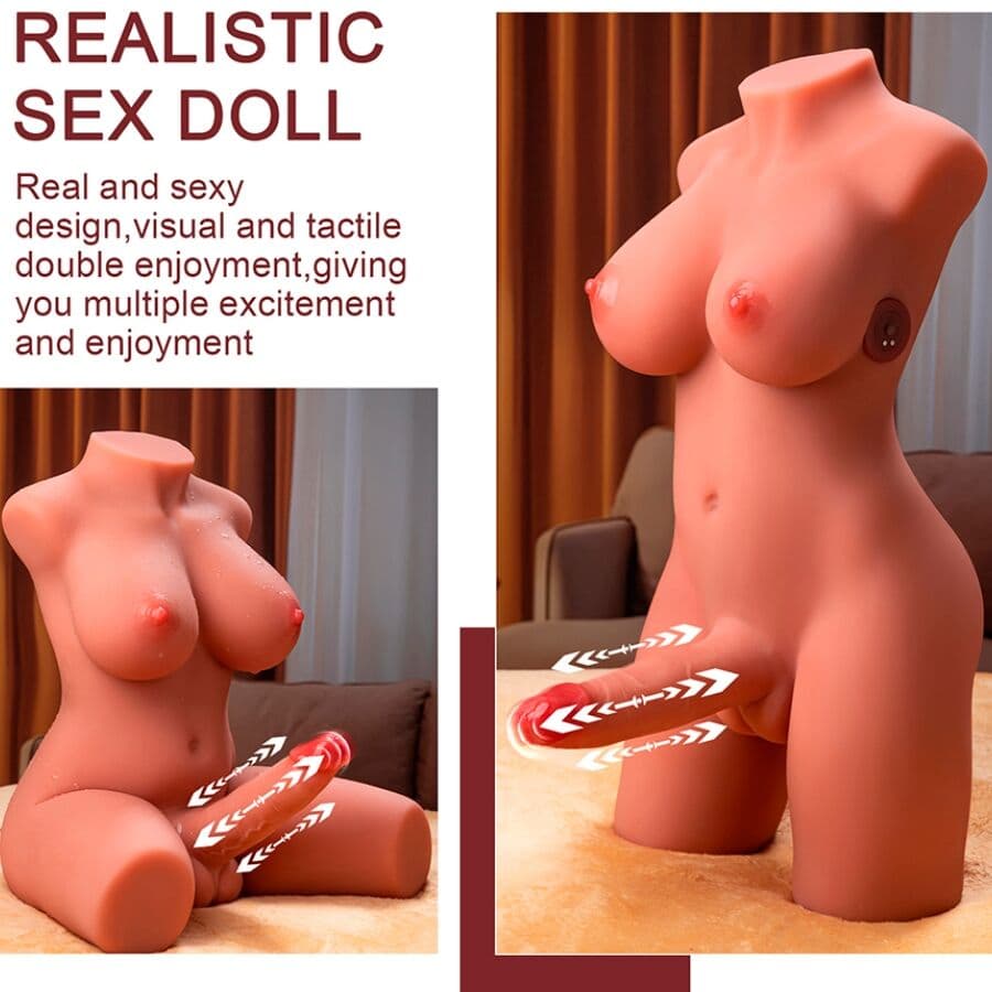 XISE - MIAH LADY BOY FEMALE TORSO WITH DILDO WITH VIBRATION AND THRUSTING 55 CM thumb 11