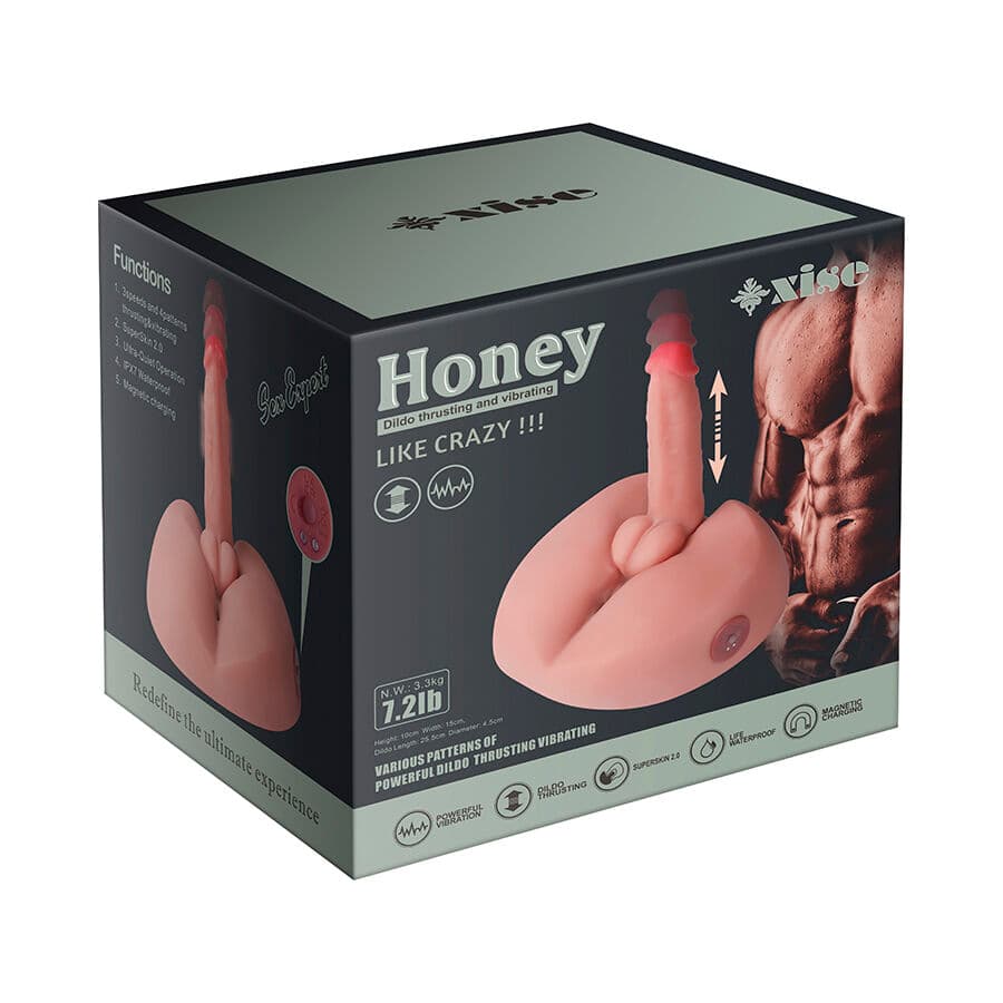 XISE - HONEY REALISTIC DILDO MASTURBATOR WITH VIBRATION 25 CM thumb 12