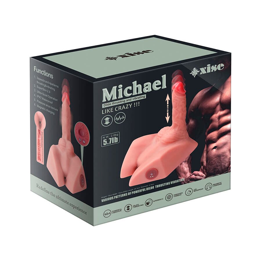 XISE - MICHAEL REALISTIC DILDO AND ANUS MASTURBATOR WITH THRUSTING 15 CM thumb 14