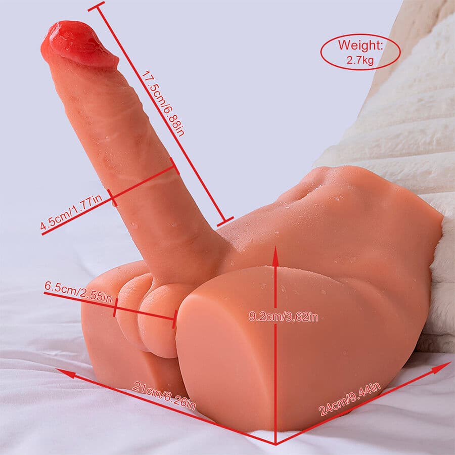 XISE - PEEL DILDO ASS REALISTIC DILDO MASTURBATOR FRONT POSITION WITH THRUSTING 17.5 CM thumb 7