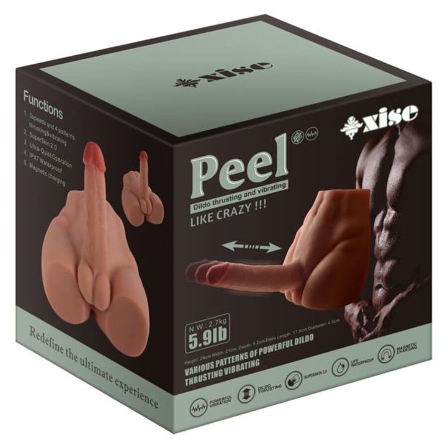 XISE - PEEL DILDO ASS REALISTIC DILDO MASTURBATOR FRONT POSITION WITH THRUSTING 17.5 CM thumb 12