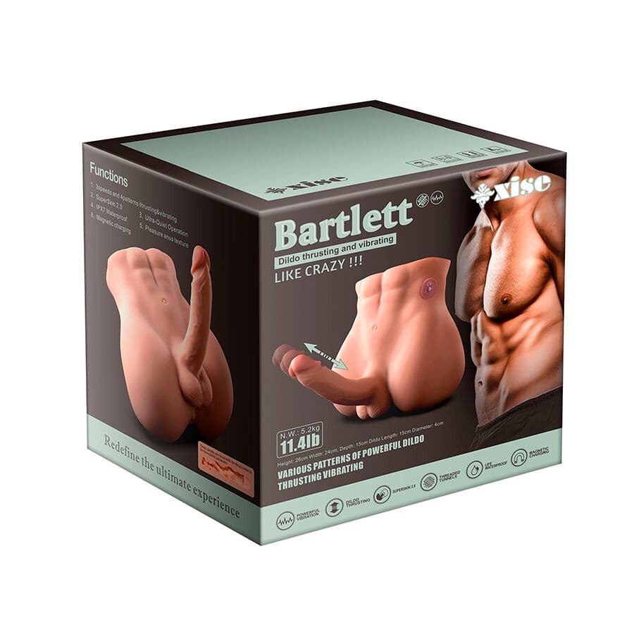 XISE - BERTLETT DILDO ASS REALISTIC DILDO AND ANUS MASTURBATOR FRONT POSITION WITH THRUSTING 18 CM thumb 10