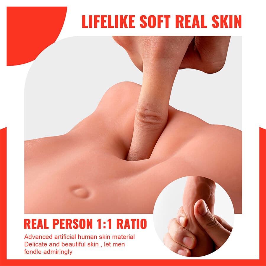 XISE - BERTLETT DILDO ASS REALISTIC DILDO AND ANUS MASTURBATOR FRONT POSITION WITH THRUSTING 18 CM thumb 4