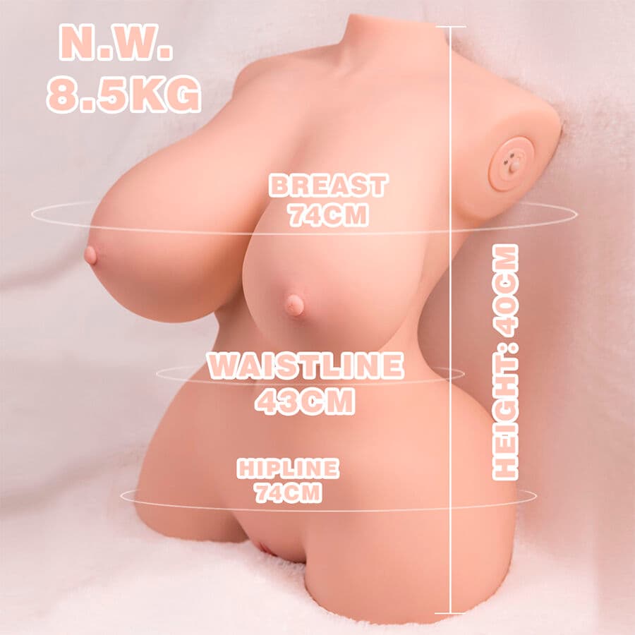 XISE - TINY THRUSTING REALISTIC TORSO WITH FEMALE VIBRATION 40 CM thumb 11