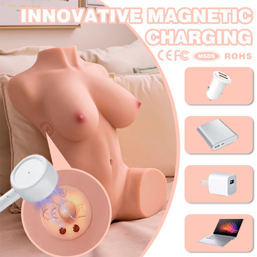 XISE - DANIA THRUSTING REALISTIC VIBRATING FEMALE TORSO 52 CM thumb 8