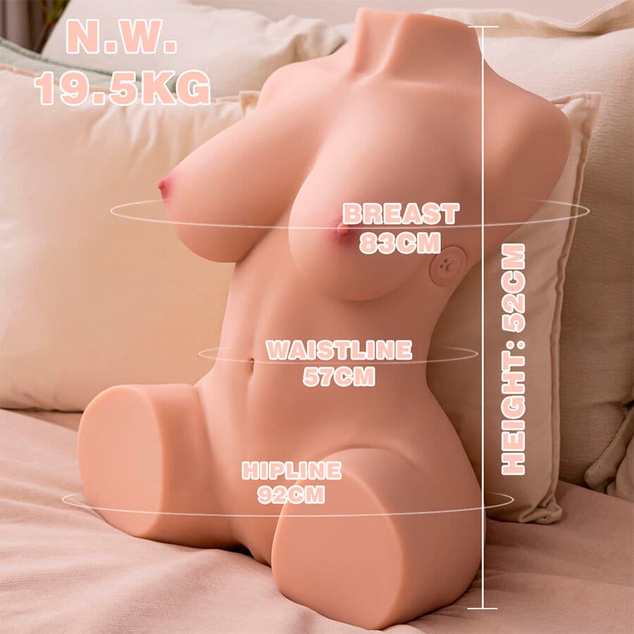 XISE - DANIA THRUSTING REALISTIC VIBRATING FEMALE TORSO 52 CM thumb 12