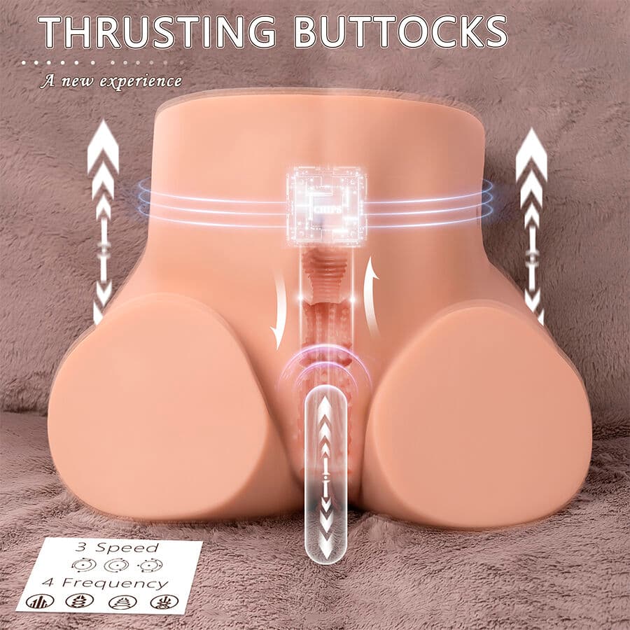 XISE - ETHEL THRUSTING REALISTIC VAGINA MASTURBATOR WITH MULTI-POSITION VIBRATION thumb 18